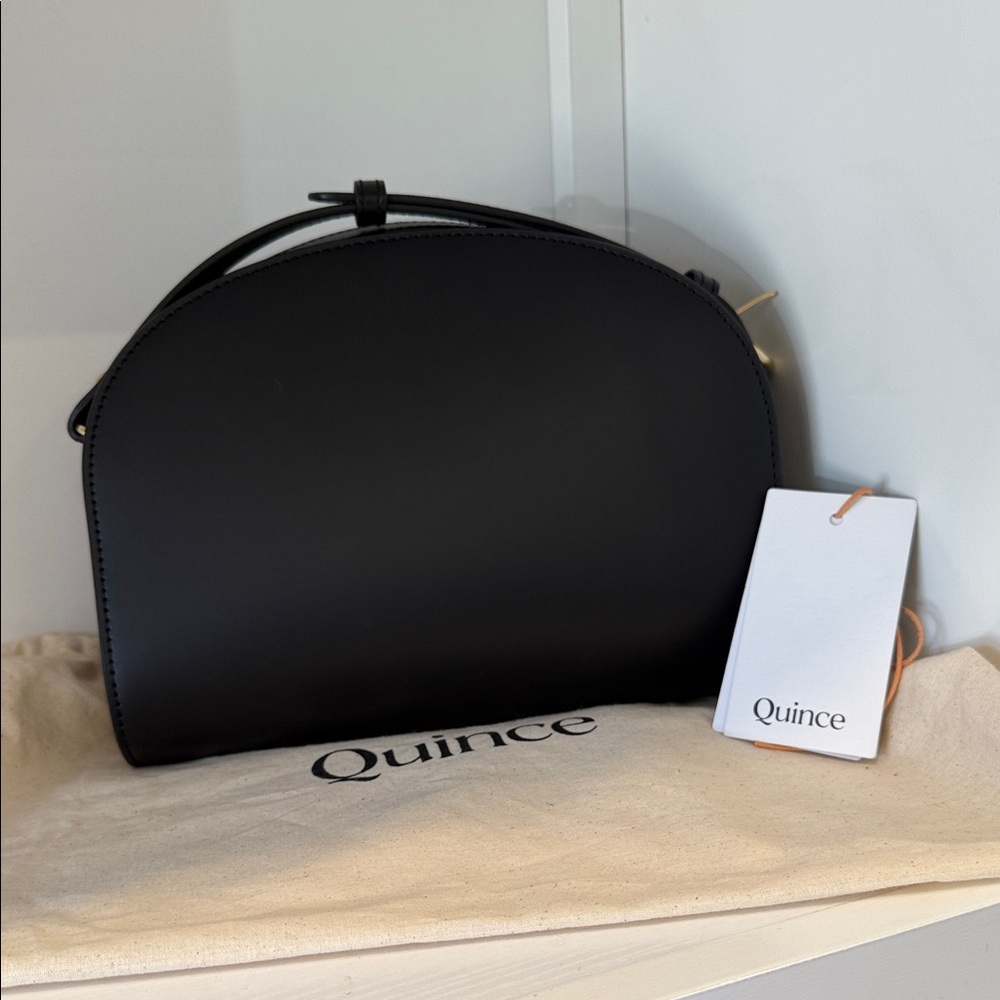 Quince Sleek Black Crossbody Bag